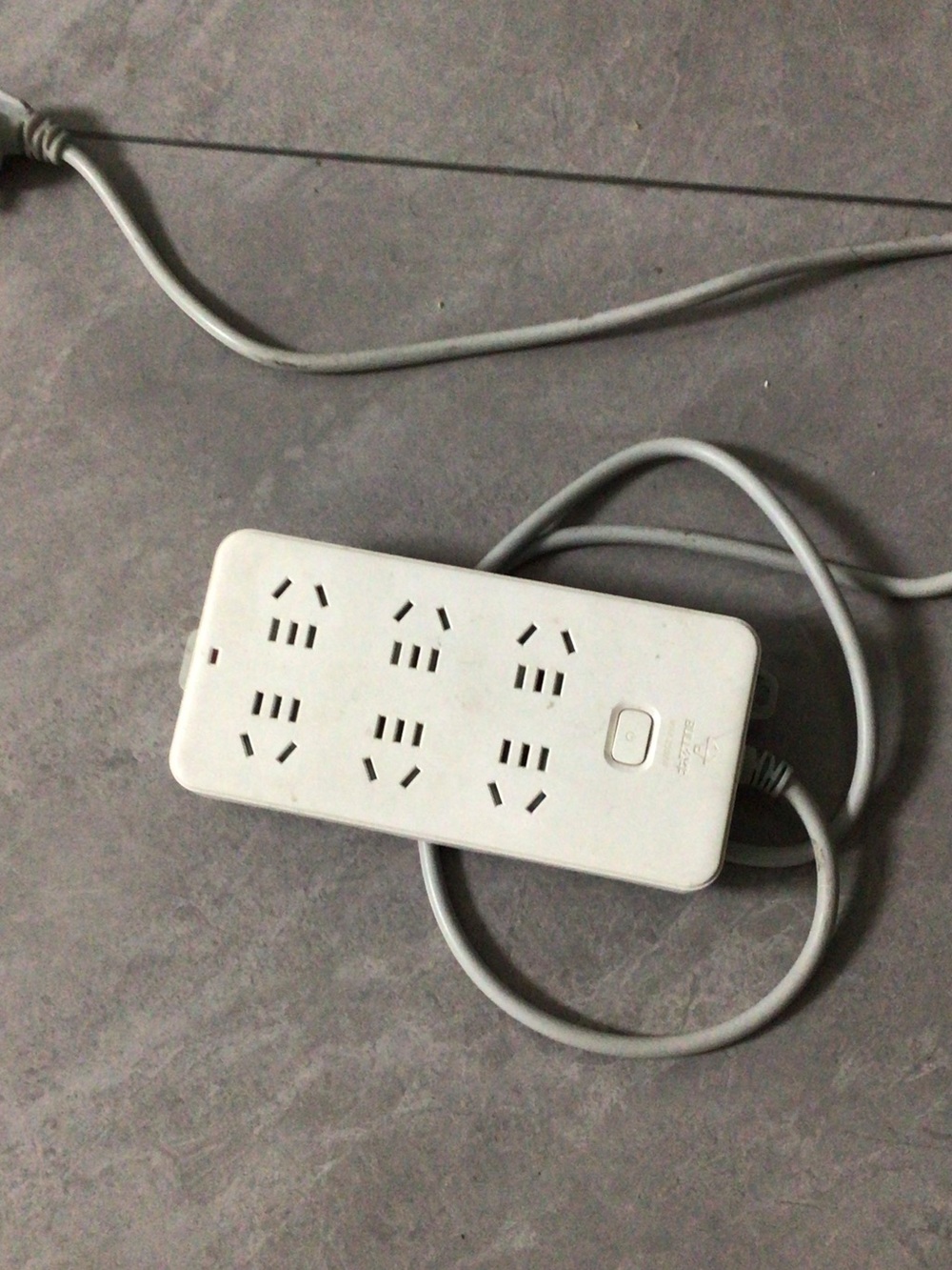 6-Outlet White Surge Protector Power Strip with On/Off Switch